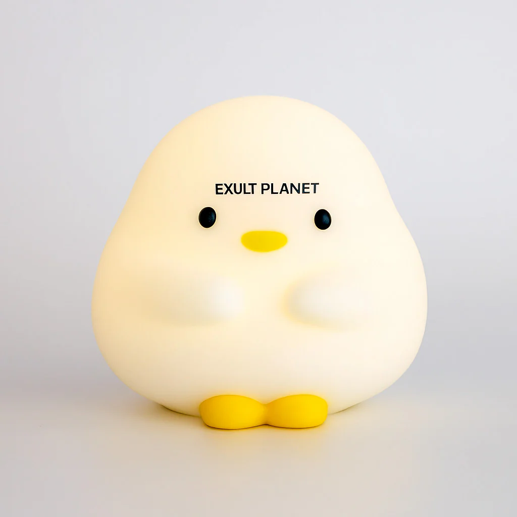 Eco-Friendly Duck Night Light - Soft Silicone LED for Kids