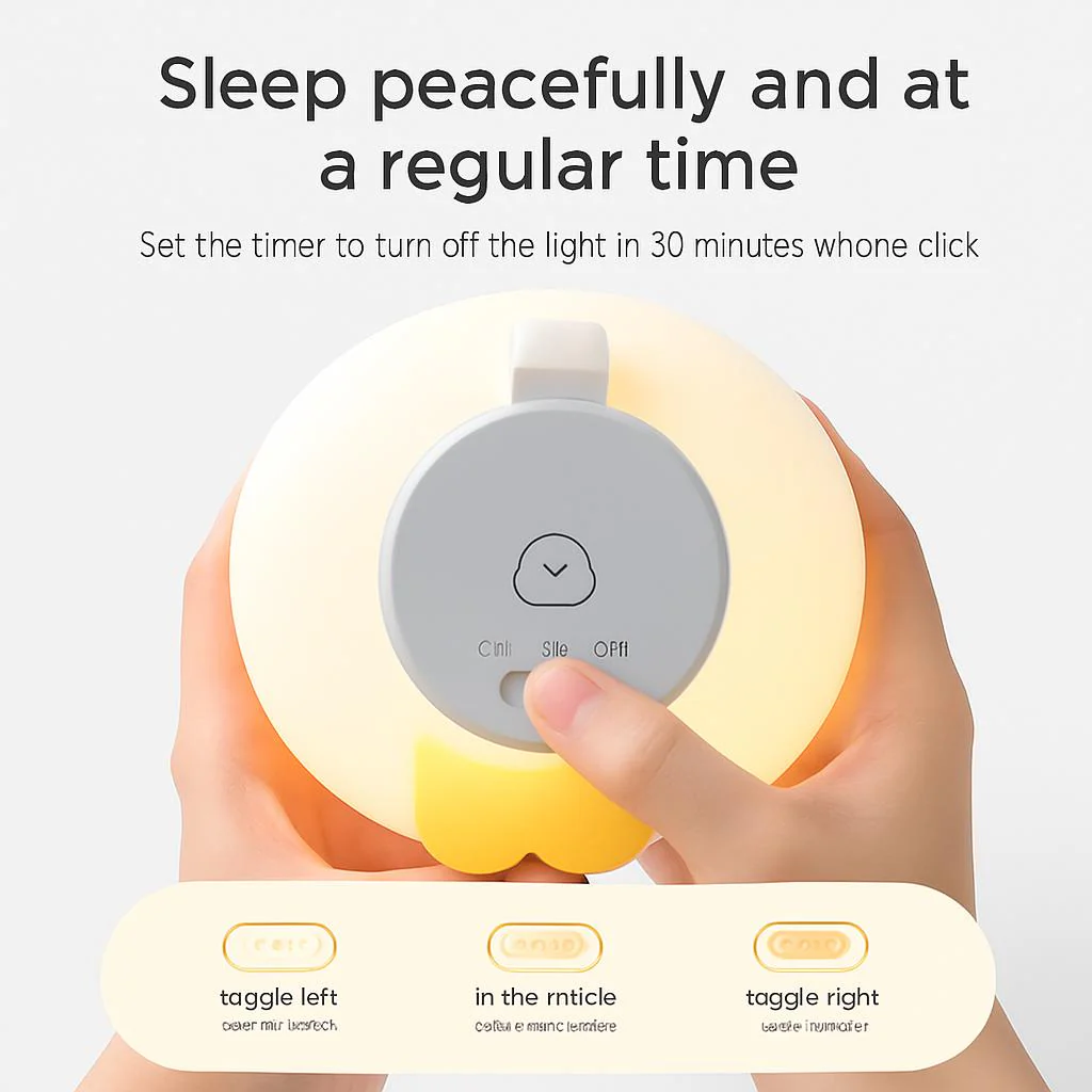 Eco-Friendly Duck Night Light - Soft Silicone LED for Kids - Image 10
