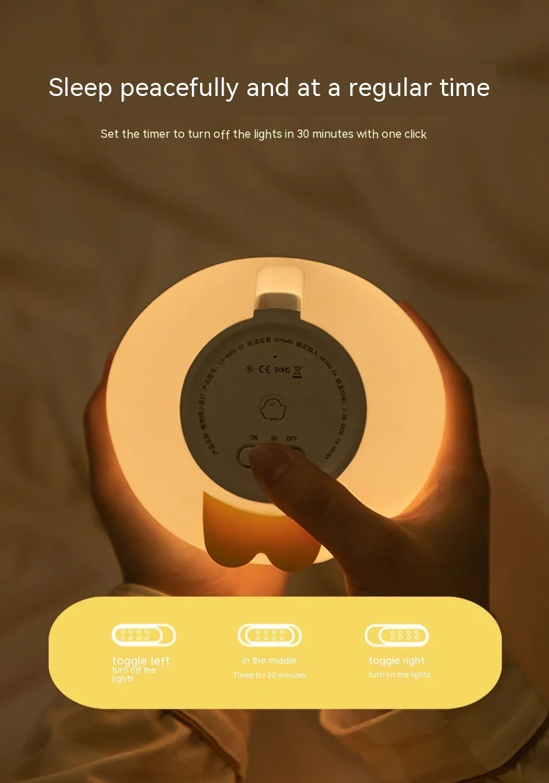 Eco-Friendly Duck Night Light - Soft Silicone LED for Kids - Image 20