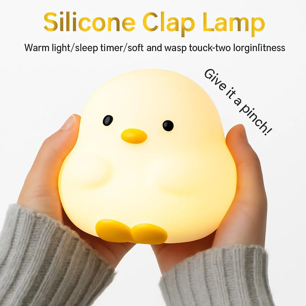 Eco-Friendly Duck Night Light - Soft Silicone LED for Kids - Image 6