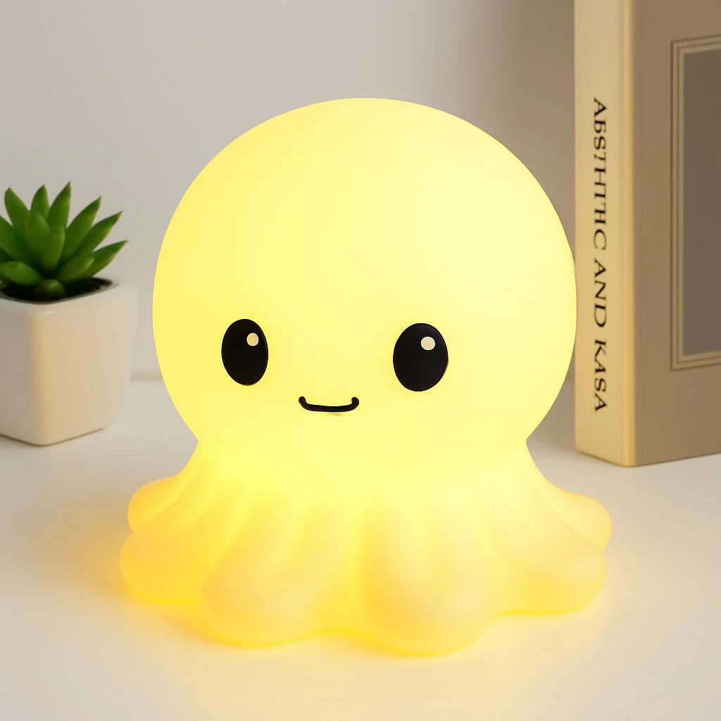 Soft Yellow Glow Octopus Night Light - Image 6