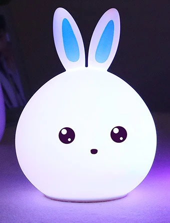 Eco-Friendly Rabbit Night Light - Soft Silicone LED for Kids - Image 15