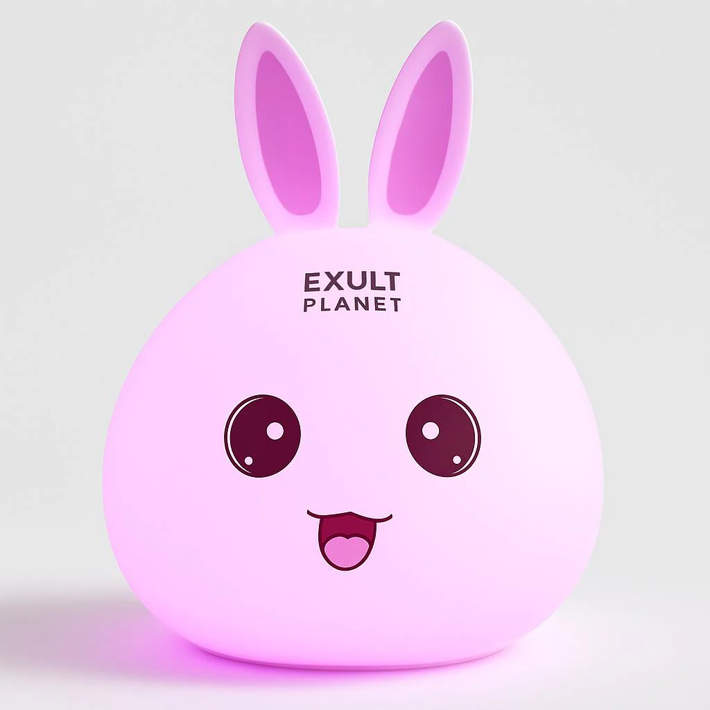 Eco-Friendly Rabbit Night Light - Soft Silicone LED for Kids - Image 6