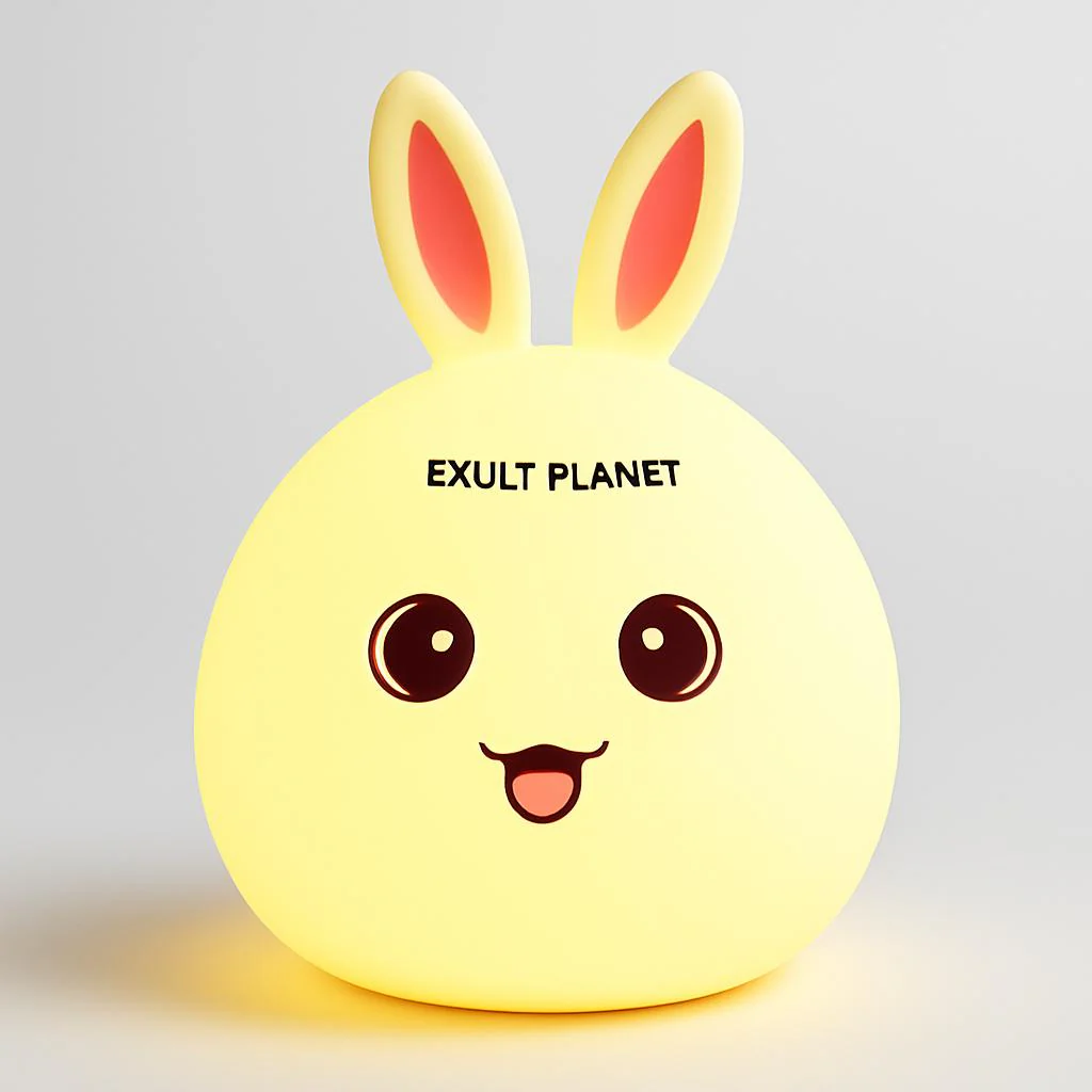 Eco-Friendly Rabbit Night Light - Soft Silicone LED for Kids - Image 8