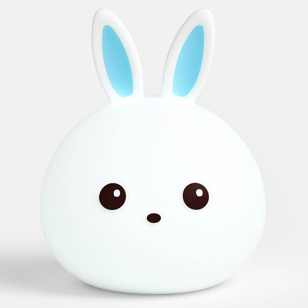 Eco-Friendly Rabbit Night Light - Soft Silicone LED for Kids - Image 9