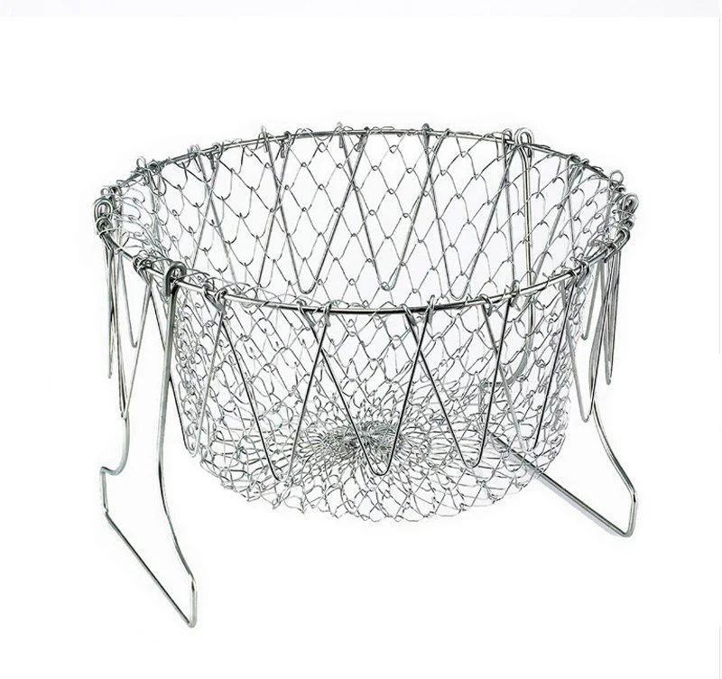 Collapsible Stainless Steel Cooking Basket - Eco-Friendly Kitchen Tool - Image 17