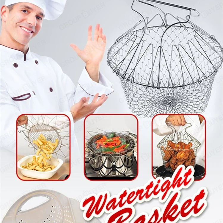 Collapsible Stainless Steel Cooking Basket - Eco-Friendly Kitchen Tool - Image 19