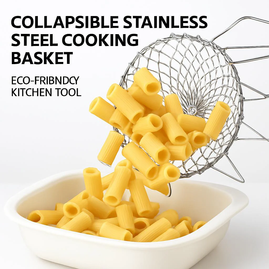Collapsible Stainless Steel Cooking Basket - Eco-Friendly Kitchen Tool - Image 6