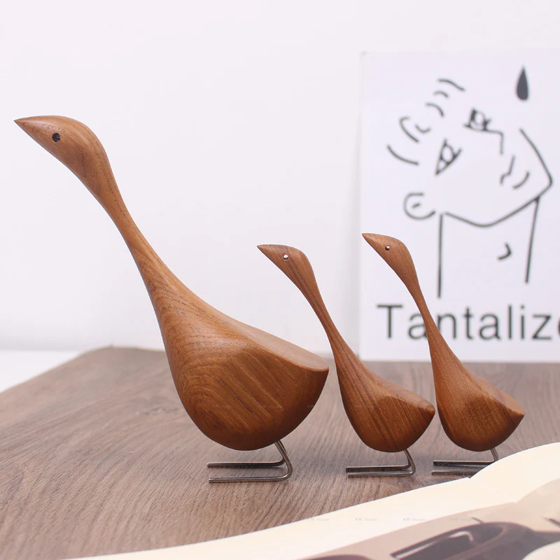 Eco-Friendly Wooden Bird Figurines - Sustainable Home Décor - Image 11