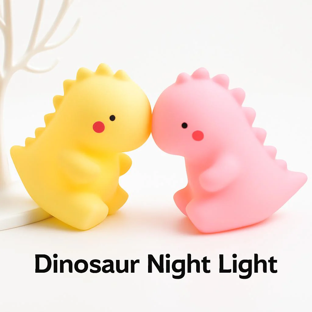 Pink Dinosaur LED Night Light for Kids - Image 4