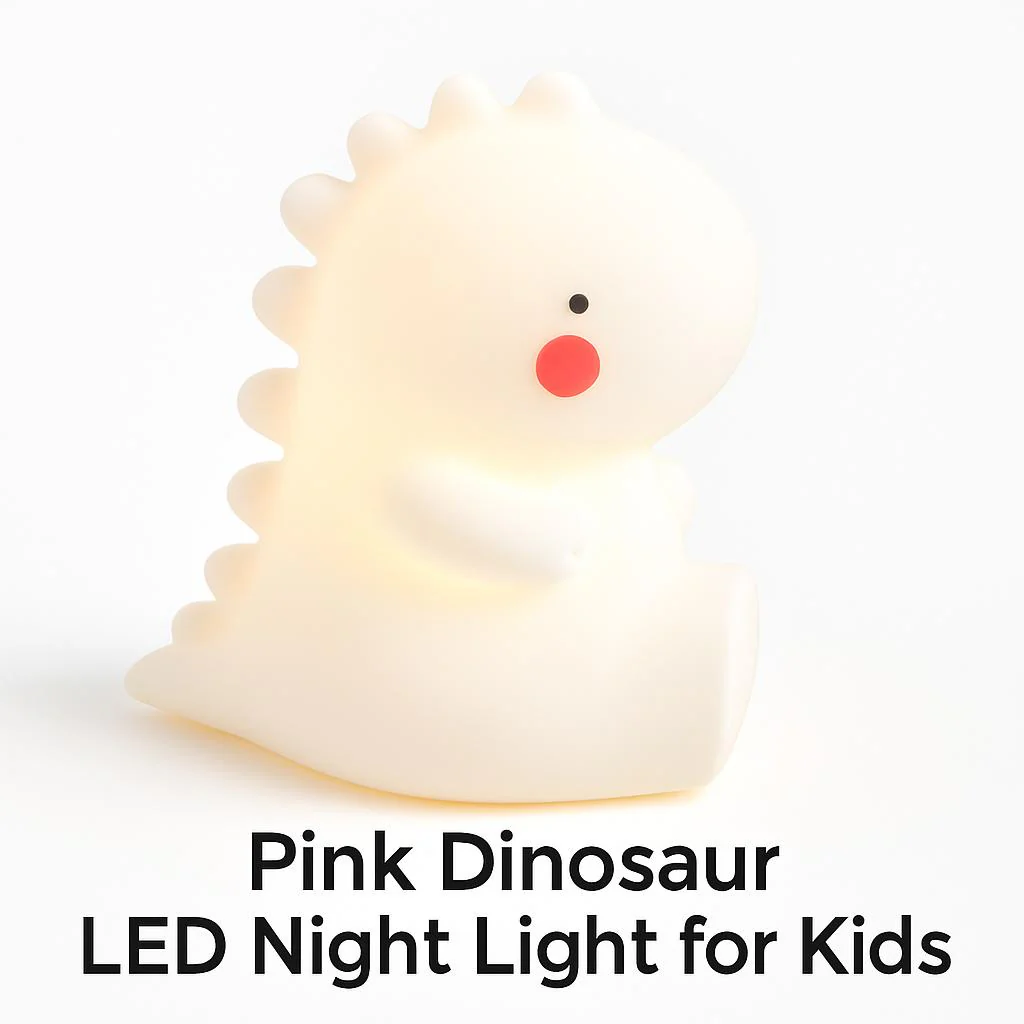 Pink Dinosaur LED Night Light for Kids - Image 8