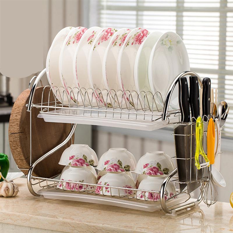 Eco-Friendly Bamboo Dish Drying Rack - X-Shaped Foldable Design - Image 12