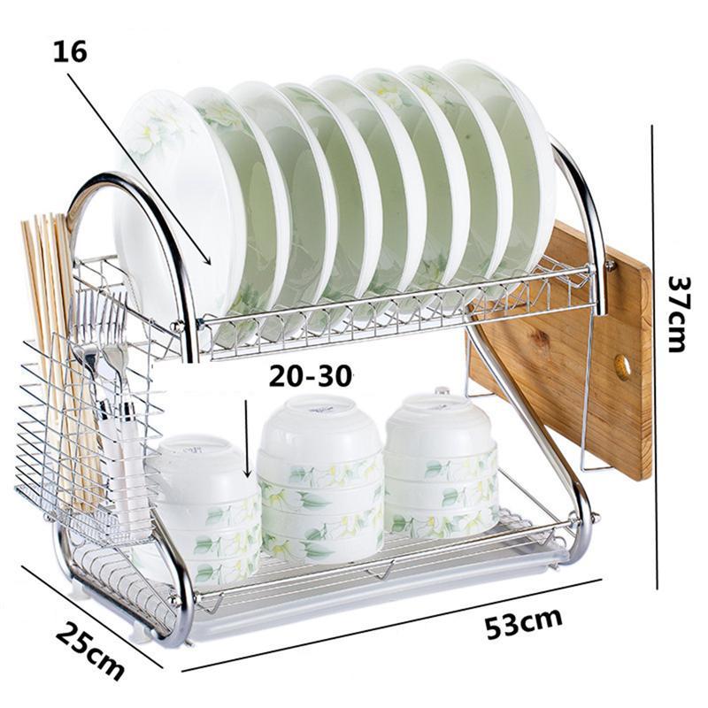 Eco-Friendly Bamboo Dish Drying Rack - X-Shaped Foldable Design - Image 14
