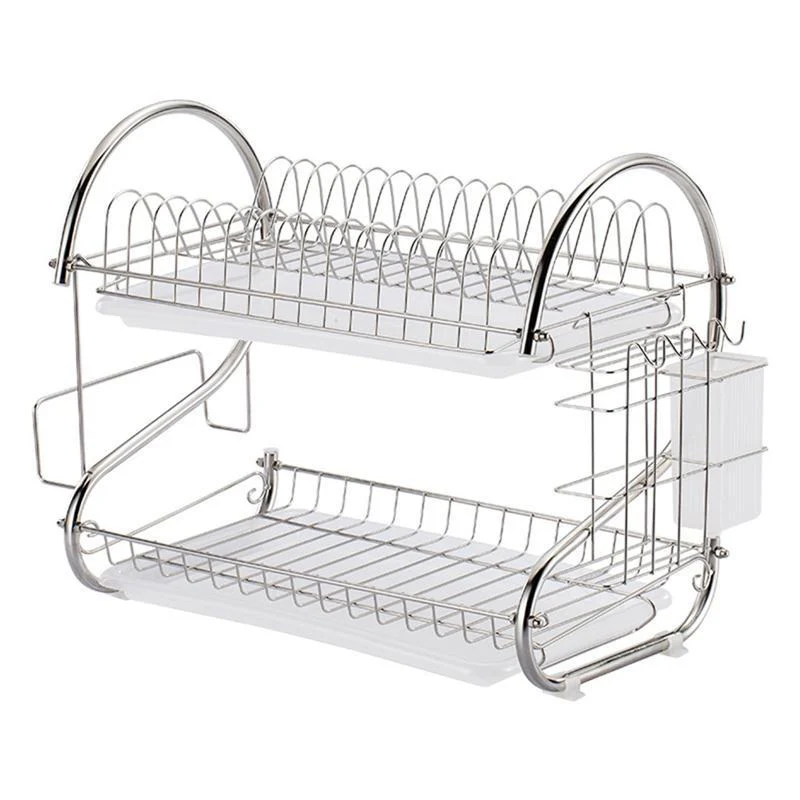 Eco-Friendly Bamboo Dish Drying Rack - X-Shaped Foldable Design - Image 15