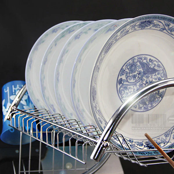 Eco-Friendly Bamboo Dish Drying Rack - X-Shaped Foldable Design - Image 16