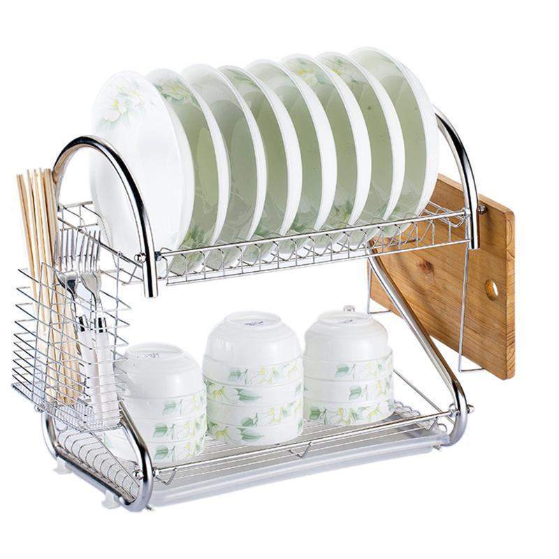 Eco-Friendly Bamboo Dish Drying Rack - X-Shaped Foldable Design - Image 17