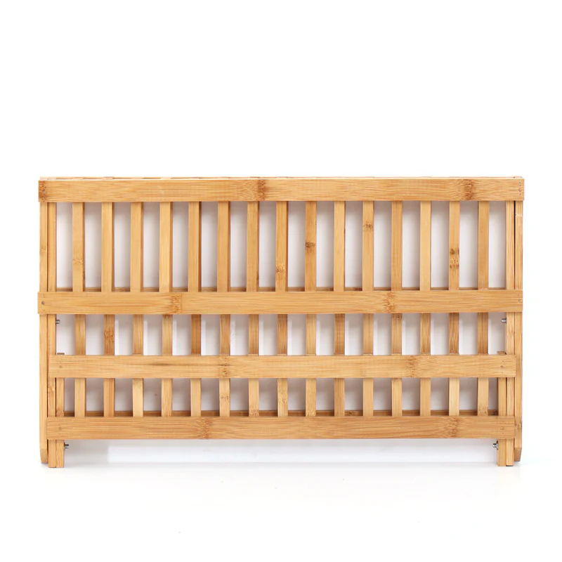 Eco-Friendly Bamboo Dish Drying Rack - X-Shaped Foldable Design - Image 18