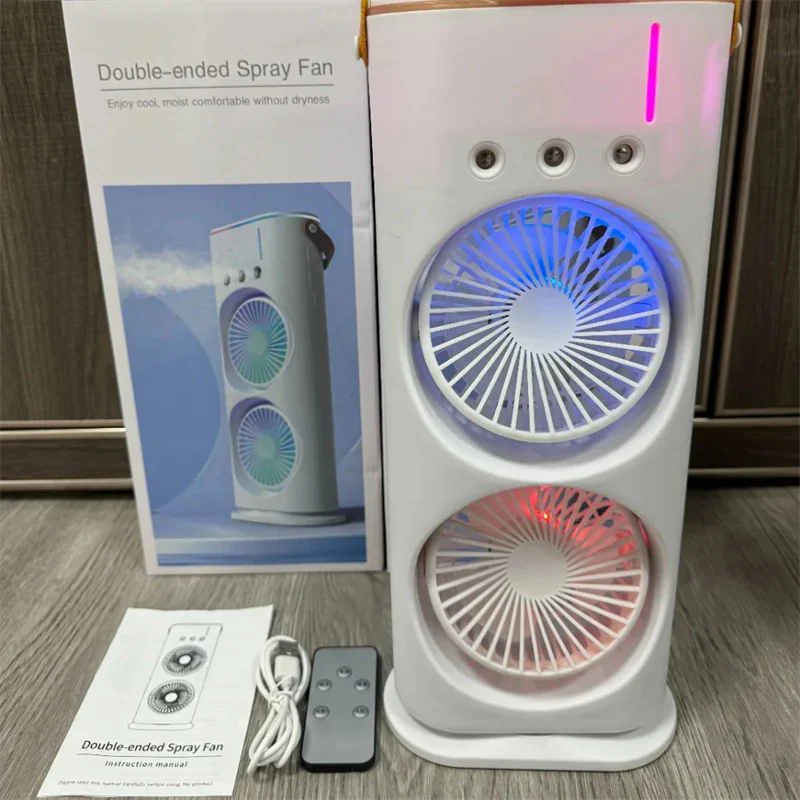 Eco-Friendly Double Headed Fan with Night Light - Image 20
