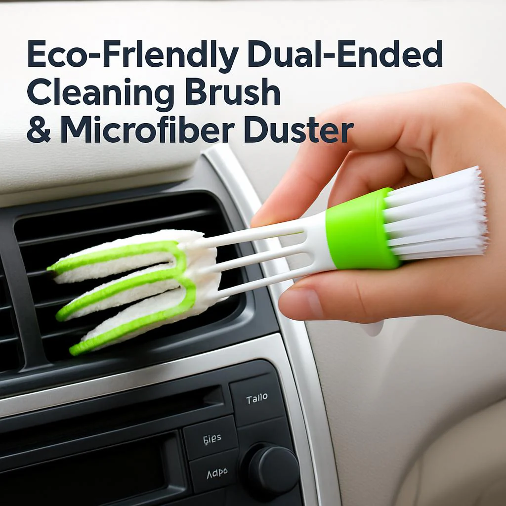 Eco-Friendly Dual-Ended Cleaning Brush & Microfiber Duster - Image 5