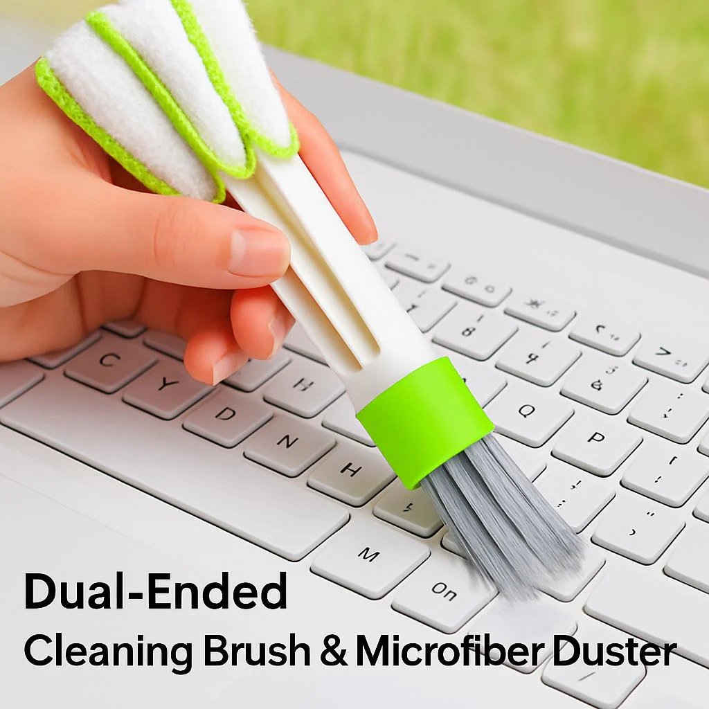 Eco-Friendly Dual-Ended Cleaning Brush & Microfiber Duster - Image 6