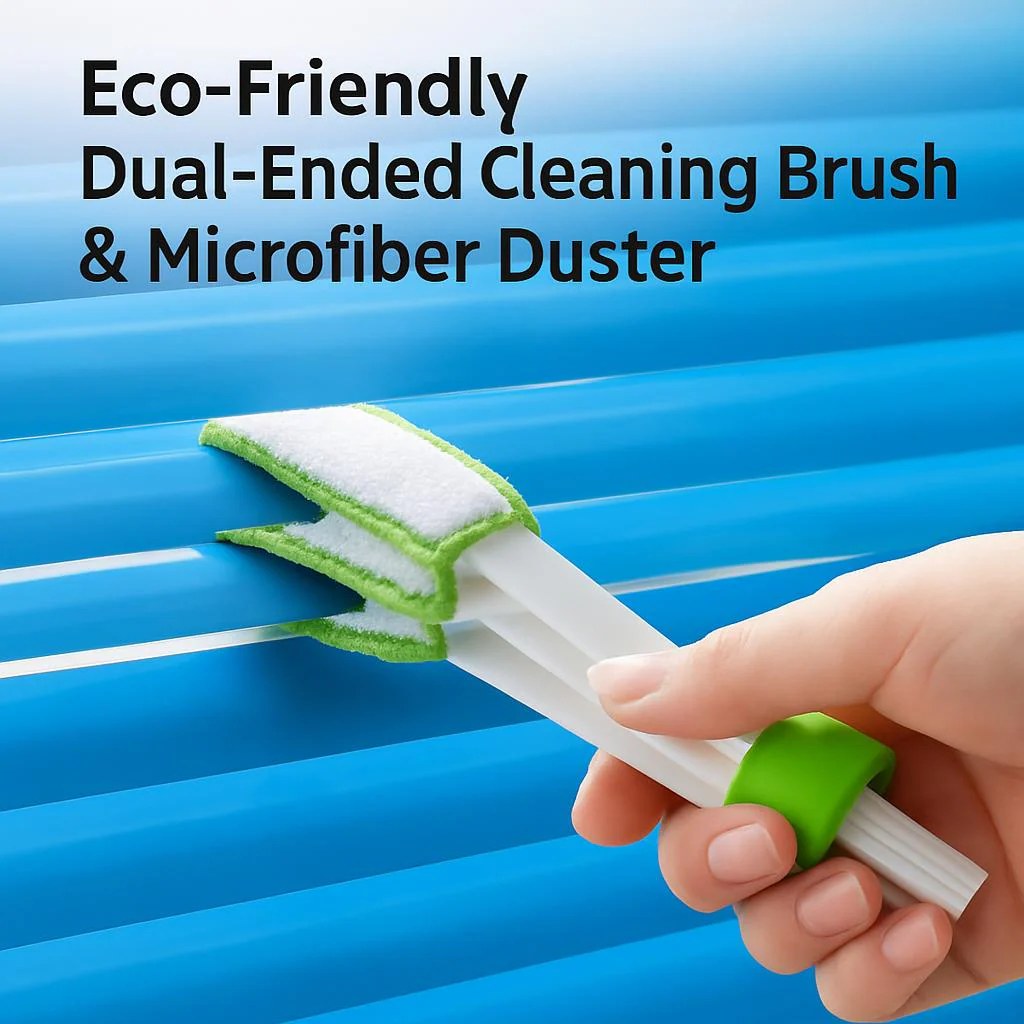 Eco-Friendly Dual-Ended Cleaning Brush & Microfiber Duster - Image 7