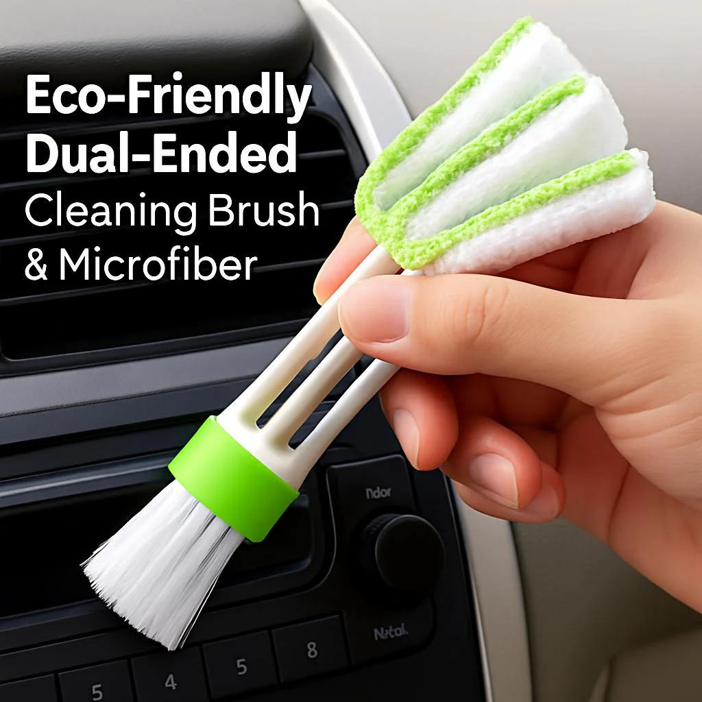 Eco-Friendly Dual-Ended Cleaning Brush & Microfiber Duster - Image 9