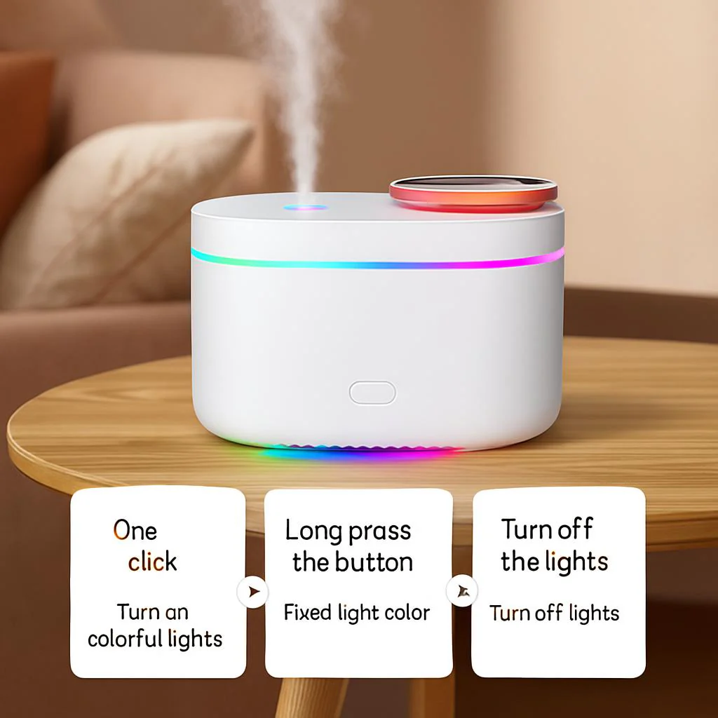 Eco-Friendly LED Humidifier with Aromatherapy Function - Image 6