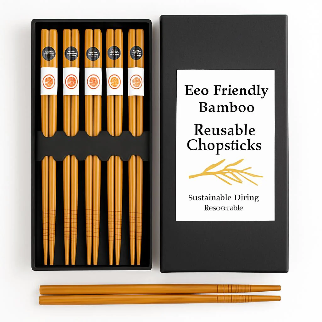 Eco-Friendly Bamboo Reusable Chopsticks - Sustainable Dining Essentials - Image 4