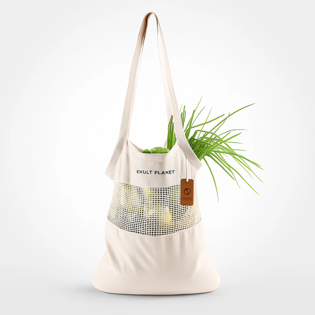 Eco-Friendly Reusable Mesh Tote Bag for Groceries