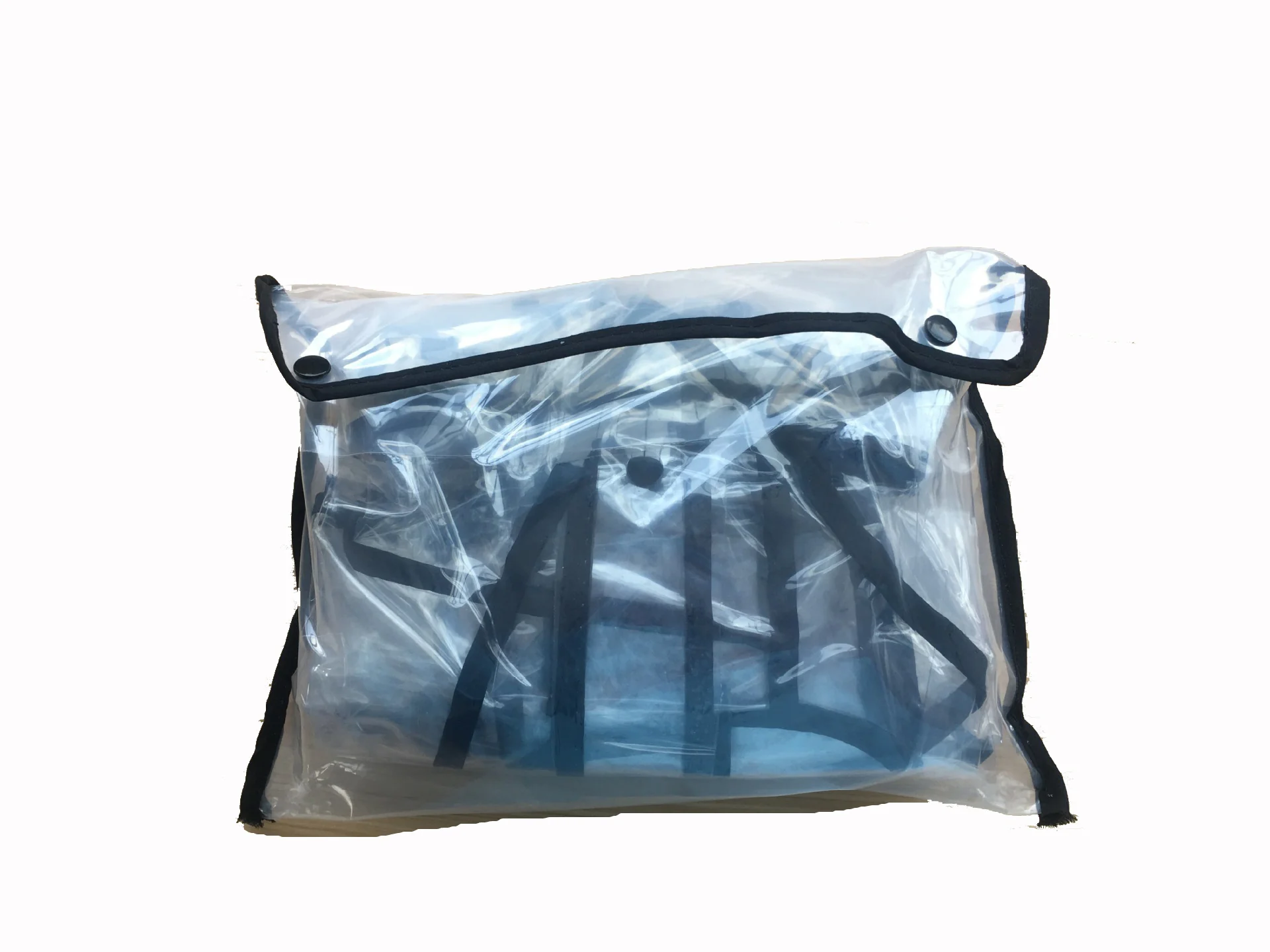 Transparent Eco-Friendly Raincoat with Pink Trim - Image 11