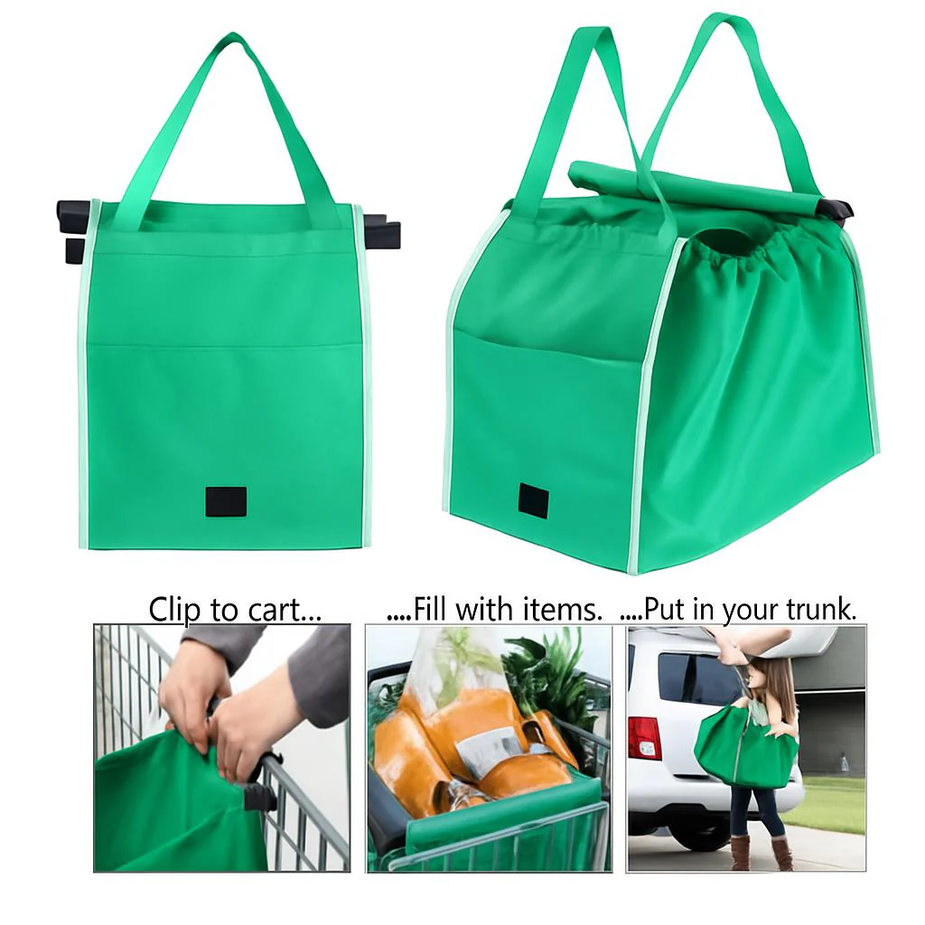 Eco-Friendly Reusable Green Shopping Bag for Groceries - Image 2