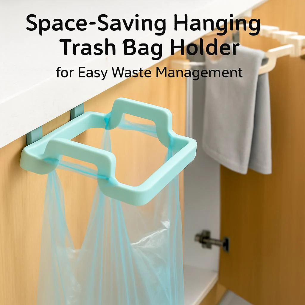 Space-Saving Hanging Trash Bag Holder for Easy Waste Management - Image 3