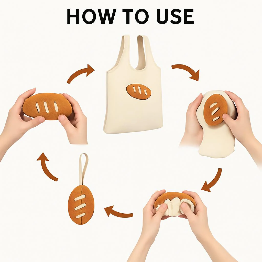 Eco-Friendly Dual-Purpose Shopping Bag & Bread Storage Cover - Image 3