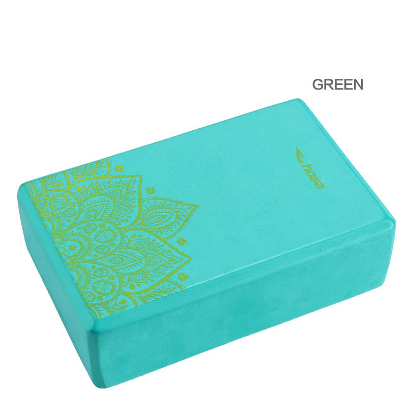 Eco-Friendly Green Yoga Block with Decorative Pattern - Image 12