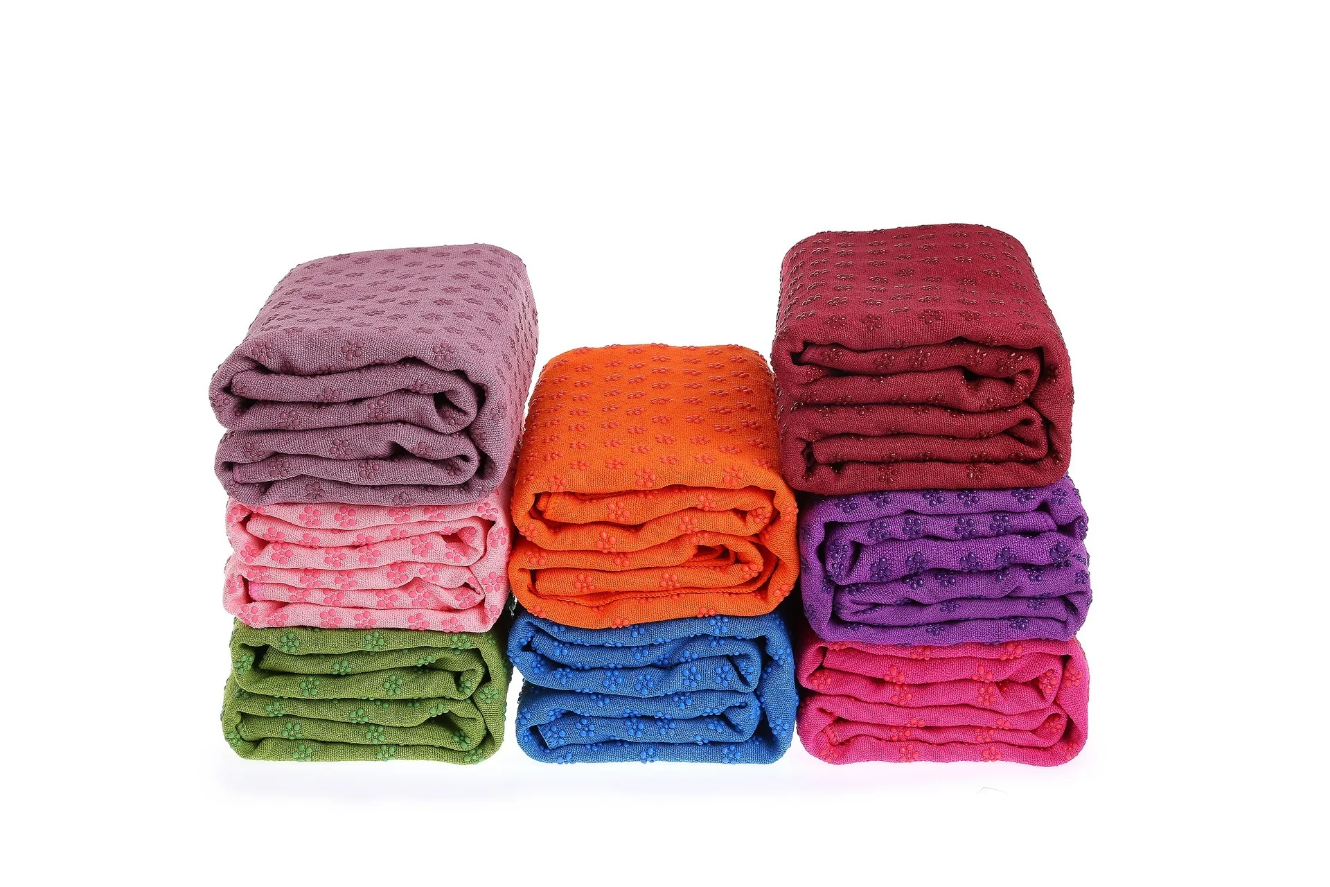 Eco-Friendly Microfiber Yoga Towel with Floral Design - Image 11