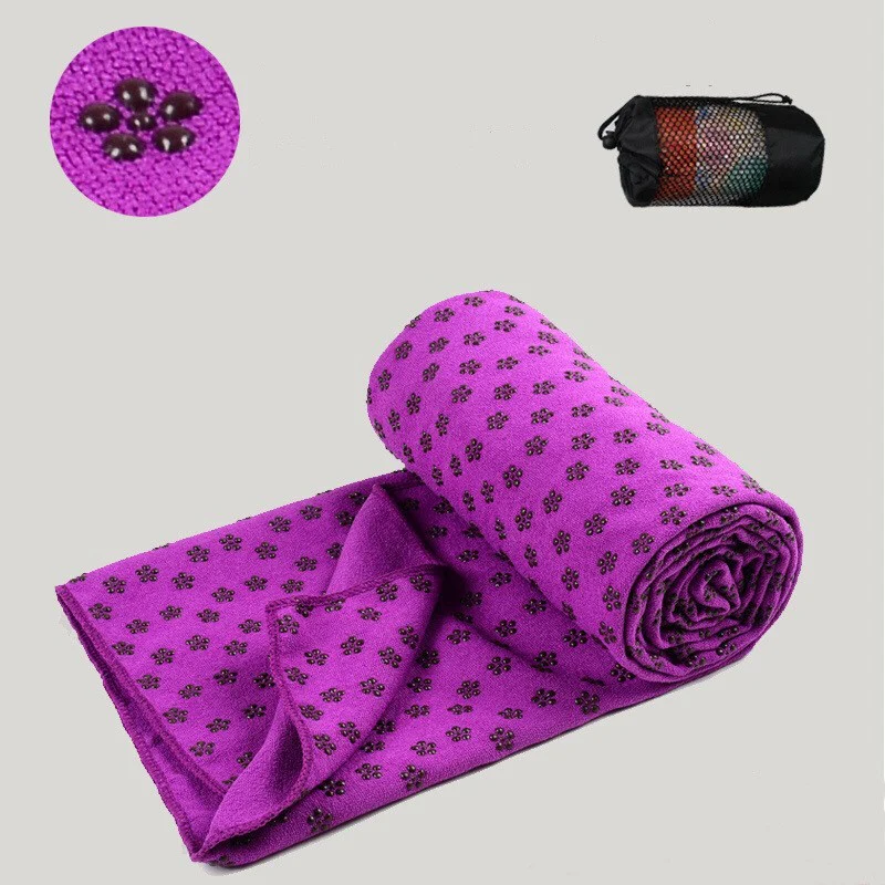 Eco-Friendly Microfiber Yoga Towel with Floral Design - Image 12