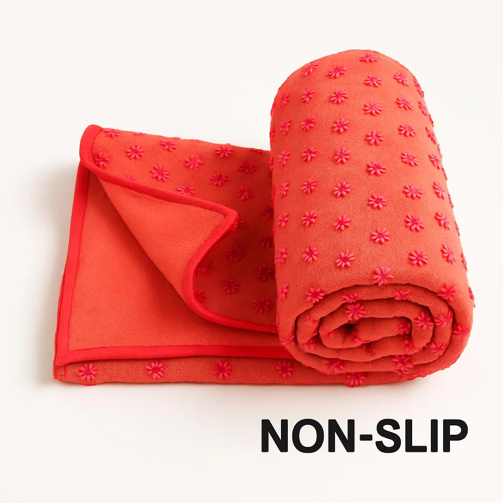 Eco-Friendly Microfiber Yoga Towel with Floral Design - Image 5