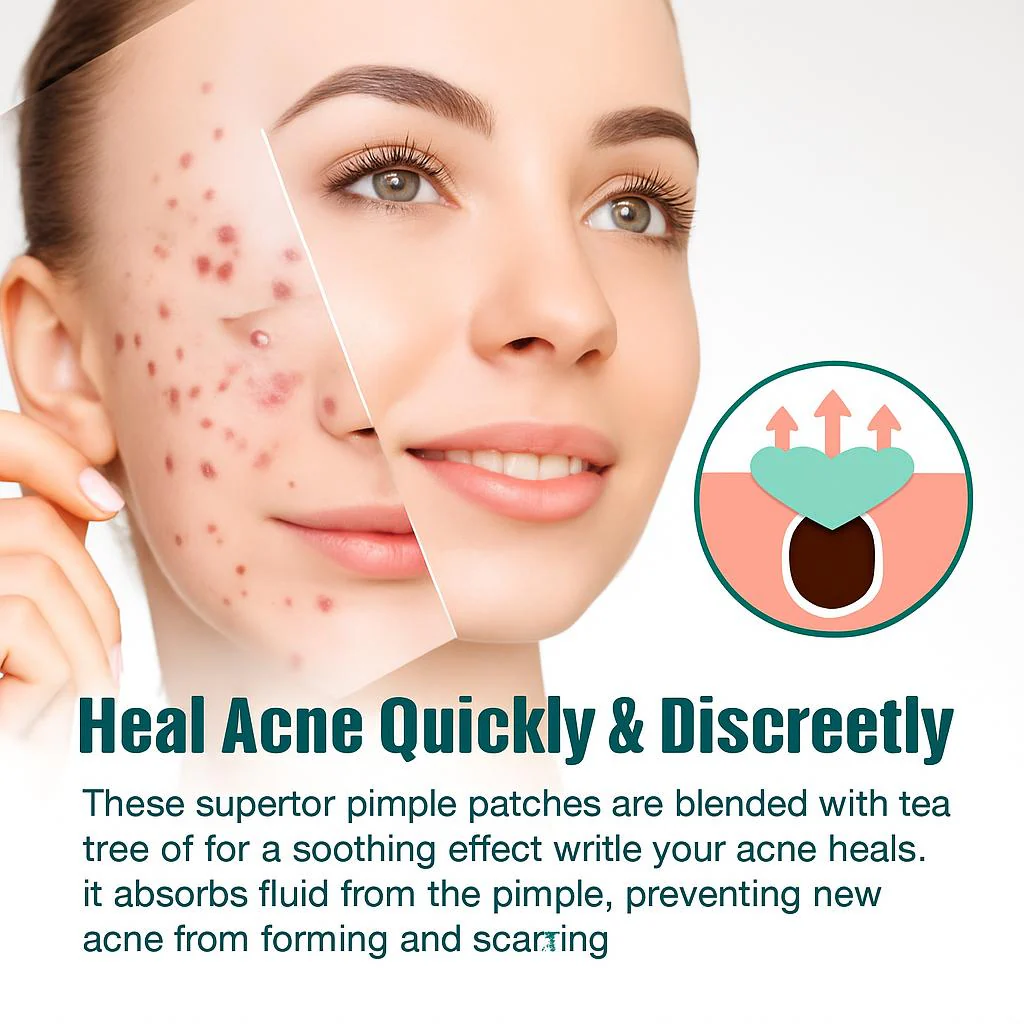 Heart-Shaped Colorful Acne Patches for Clear Skin - Image 4