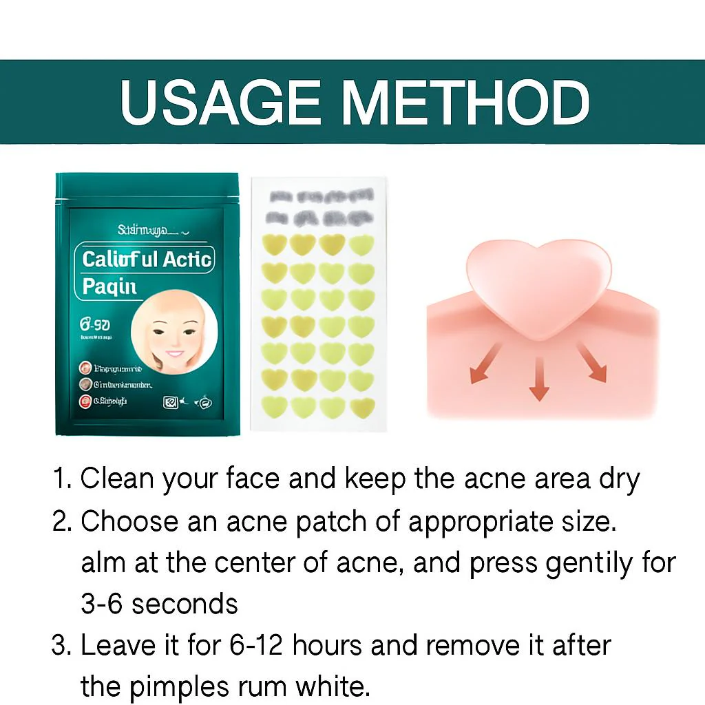 Heart-Shaped Colorful Acne Patches for Clear Skin - Image 6