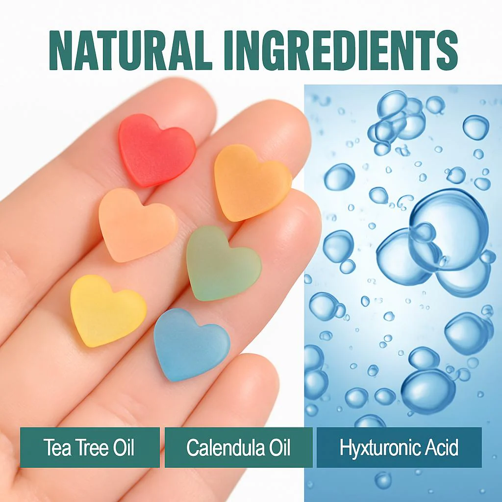 Heart-Shaped Colorful Acne Patches for Clear Skin - Image 7