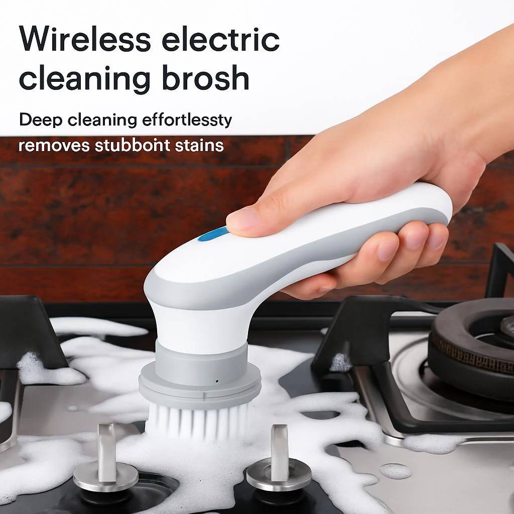 Rechargeable Multi-Use Electric Cleaning Brush Set with USB Charging - Image 7