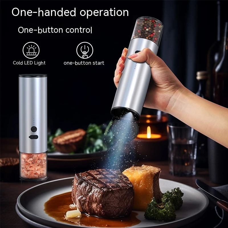 Rechargeable Electric Spice & Grain Grinder with LED Light - Image 11