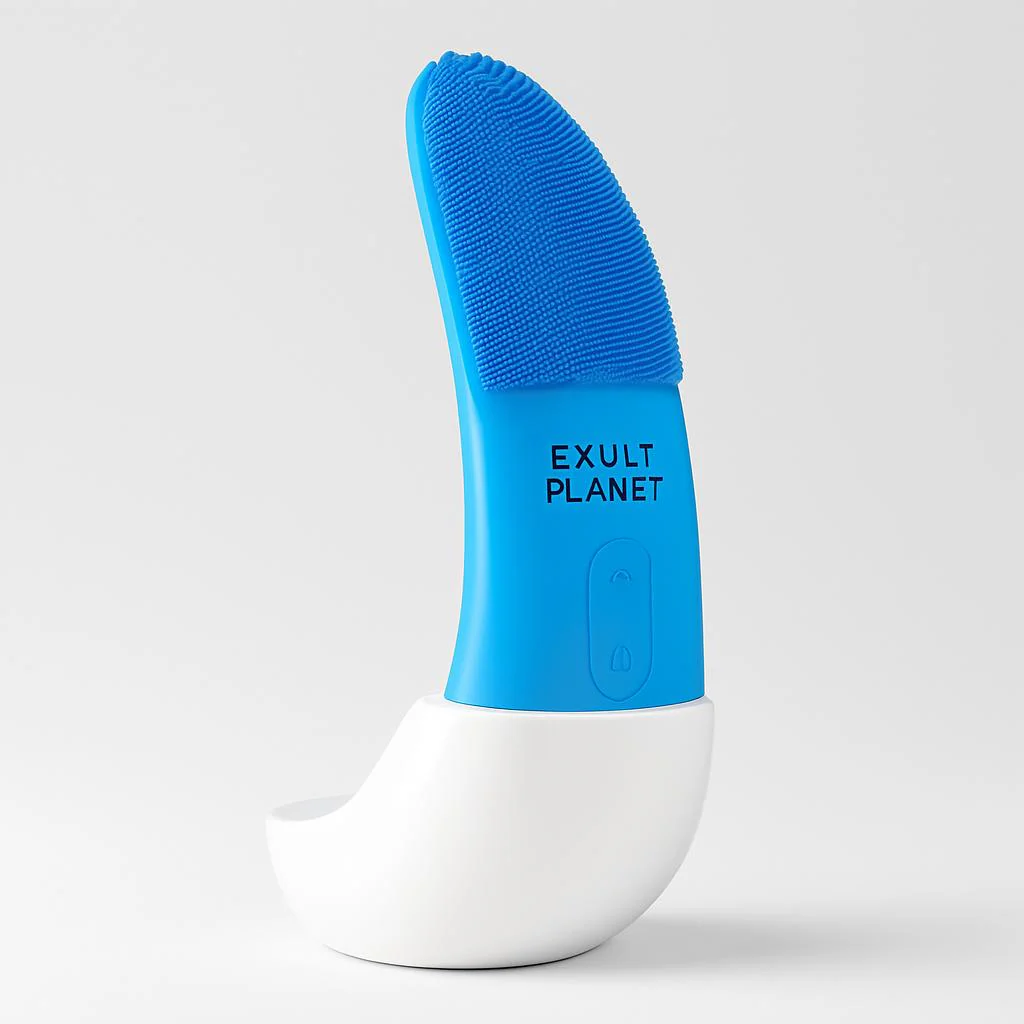 Eco-Friendly Electric Facial Cleansing Brush - Silicone Bristles, Rechargeable, Pink/Blue/Purple - Image 13