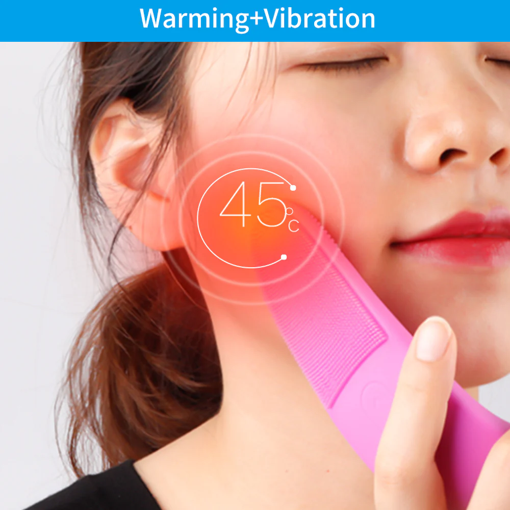 Eco-Friendly Electric Facial Cleansing Brush - Silicone Bristles, Rechargeable, Pink/Blue/Purple - Image 21