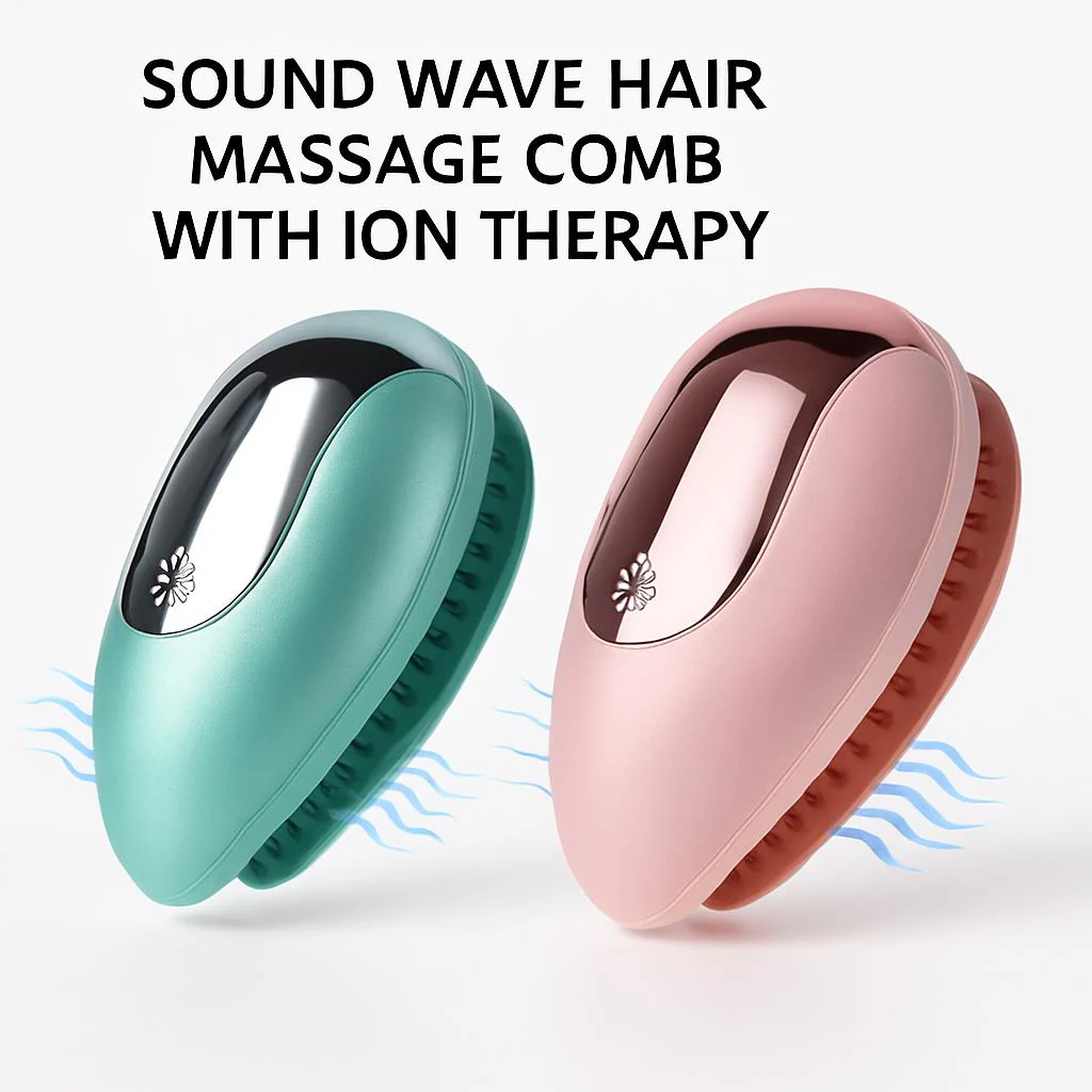Sound Wave Hair Massage Comb with Ion Therapy - Image 4