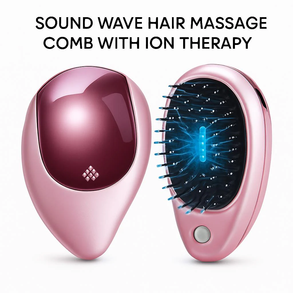 Sound Wave Hair Massage Comb with Ion Therapy - Image 8
