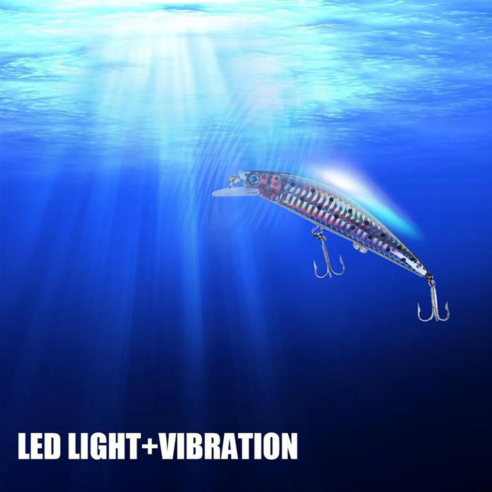 Electric Vibration Fishing Lure USB Charging Water Fish Bait Artificial Swimbait with LED Light for Freshwater Saltwater Fishing - Image 2
