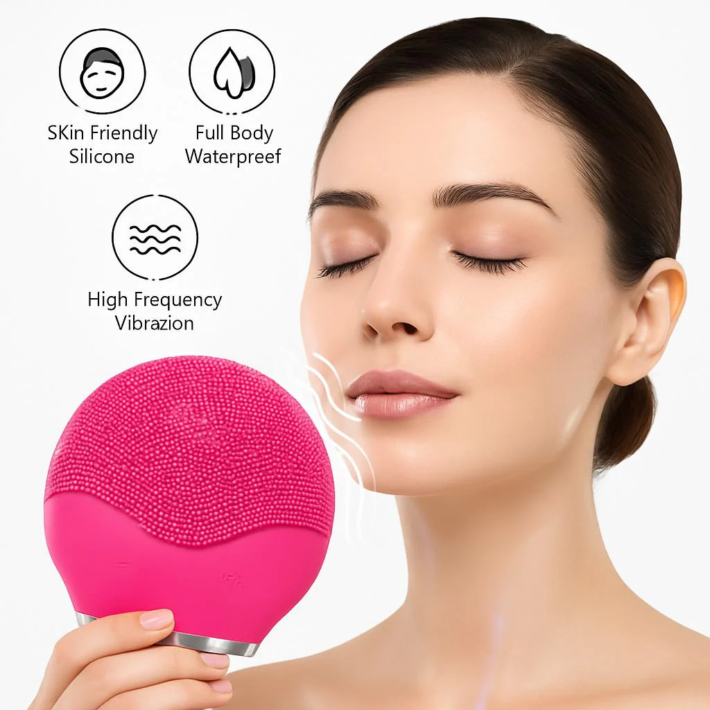 Eco-Friendly Silicone Facial Cleansing Brush - Reusable & Durable - Image 4