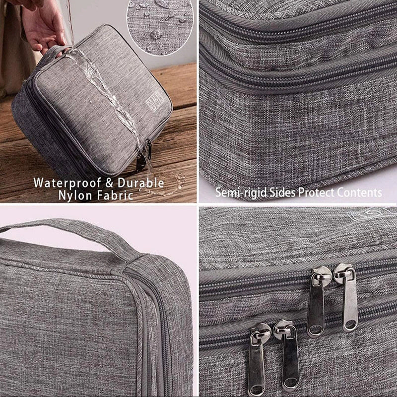 Eco-Friendly Gray Rectangular Cable Organizer Bag - Image 13