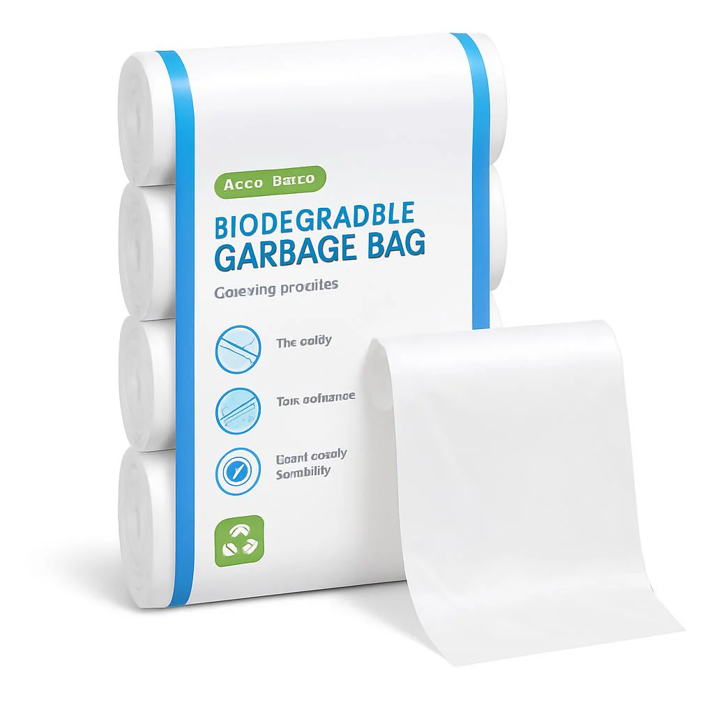 Biodegradable White Garbage Bags - Eco-Friendly Waste Solution - Image 2
